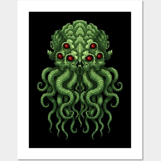 Cthulhu Head - Azhmodai 24 Posters and Art